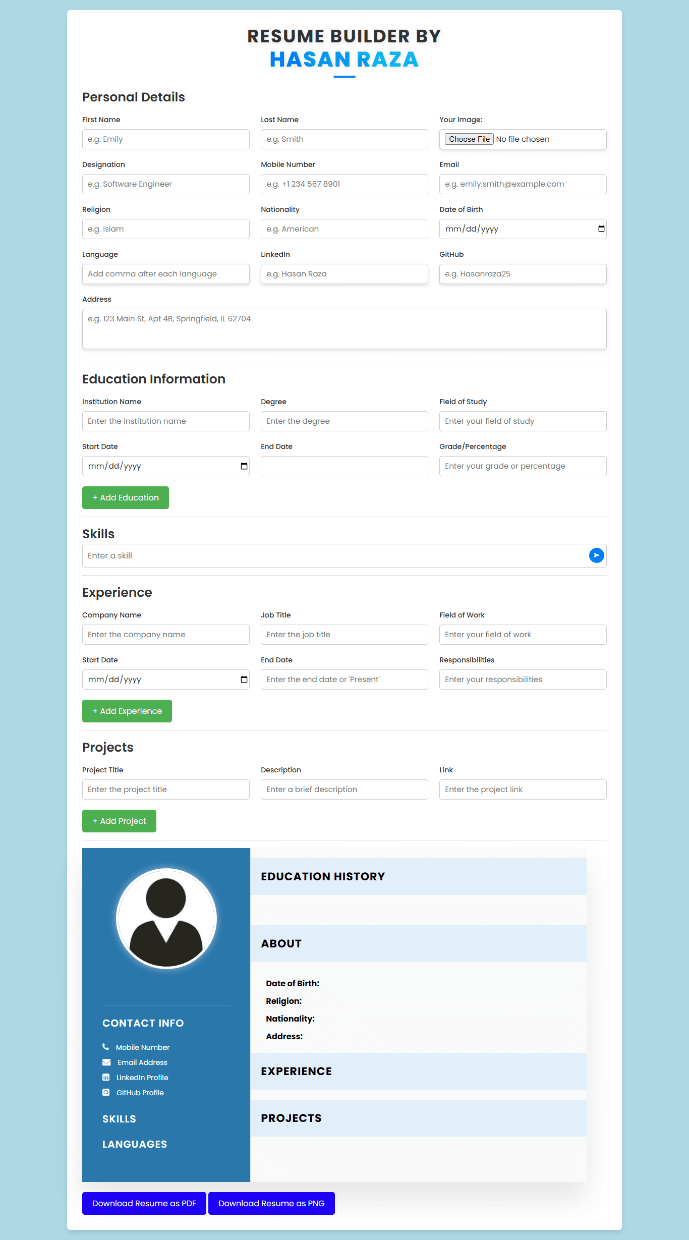 Resume Builder
